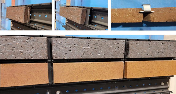 The DURUS LC System 1 A grid of images showing The DURUS LC System brick rainscreen.